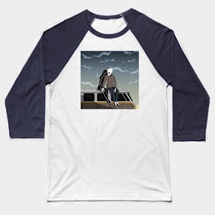 Skeleton and Galaxy girl Baseball T-Shirt